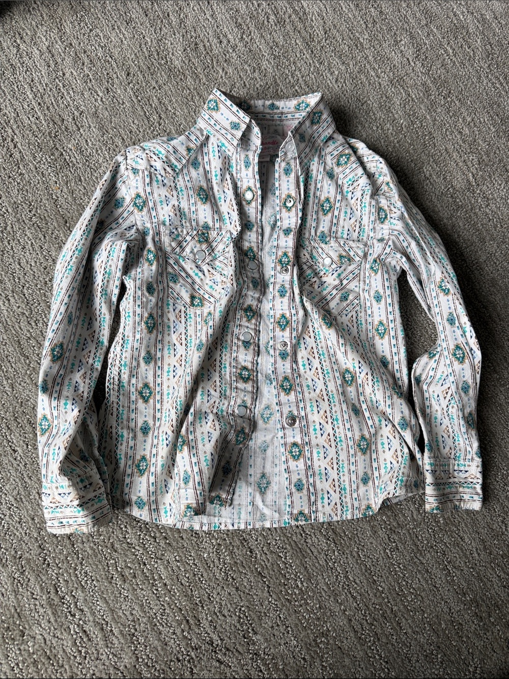 Girls S Pearl Snap shirt